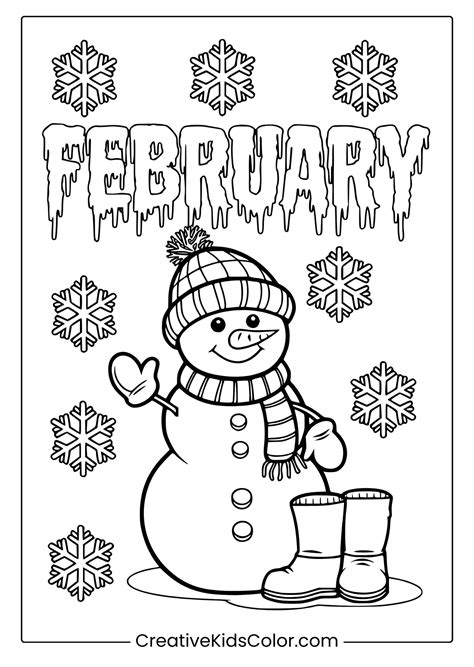February Coloring Pages (Free & Fun Winter Printables)