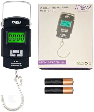 ATOM A 302 Electronic Digital Hanging Stainless Steel Hook Luggage ...