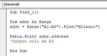 Image result for VBA Find Function