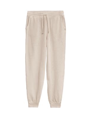 Pure Cotton Cuffed Hem Lounge Joggers