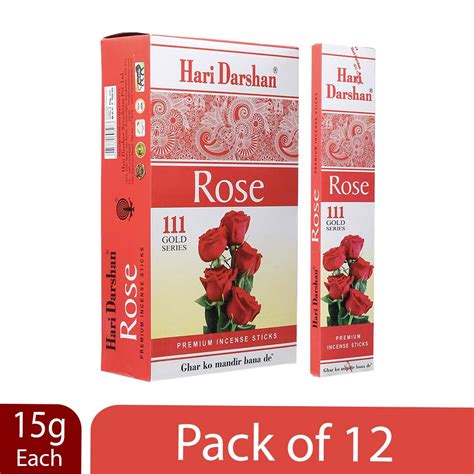 Rose 111 Gold Series Premium Incense Sticks - Approx 15g Each - 10 st ...