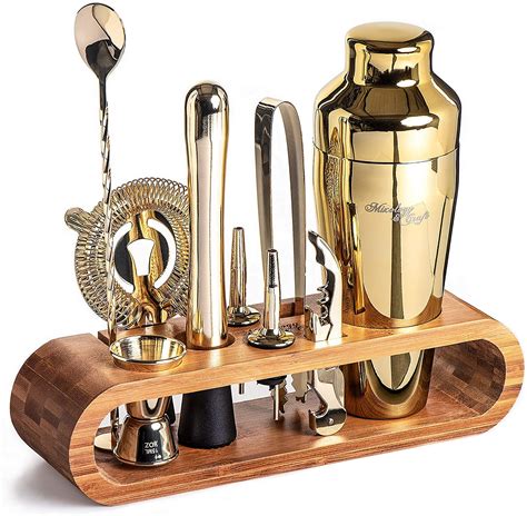 Buy Mixology Cocktail Shaker Set - 10-Piece Cocktail Making Set - Home ...