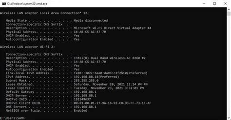 Windows Mac Address Command-Prompt 的图像结果