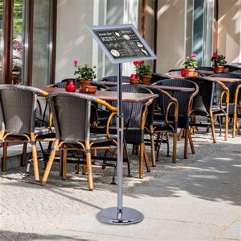 Buy HOMCOM New A4 Floor Stand, Menu Holder Snap Frame and Display ...