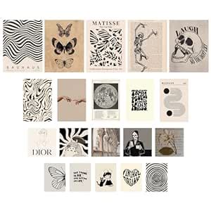 Unquote Paper Vintage Boho Wall Collage Kit | Set of 20 Aesthetic ...