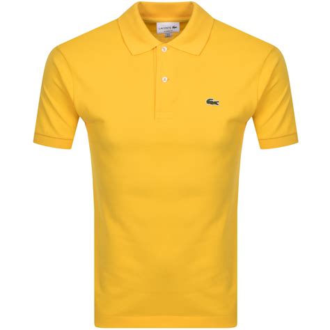 Lacoste Short Sleeved Polo T Shirt Yellow | Mainline Menswear
