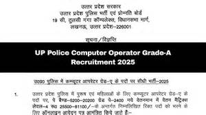 UP Police Computer Operator Grade-A Recruitment 2025: Registration ...