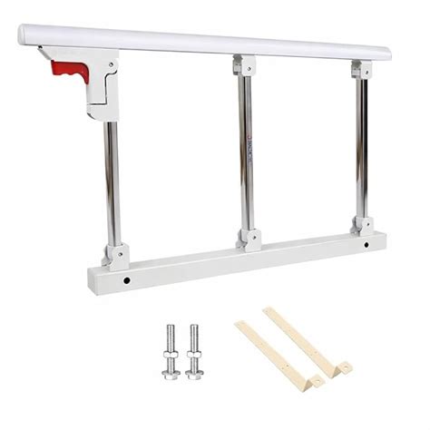 DIALDRCARE Foldable Stainless Steel Bed Rail Guard for Elderly, Adults ...