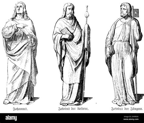 Portrait of the Apostles John, James the Elder, James the Younger ...