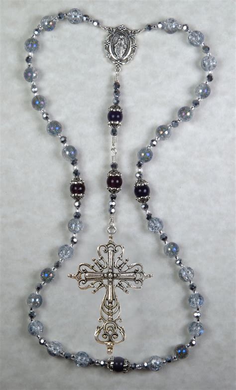 Handmade Rosary, Anglican Rosary, Episcopal Rosary, Rainbow Quartz ...