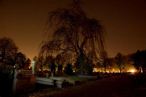 Cemetery At Night Wallpaper