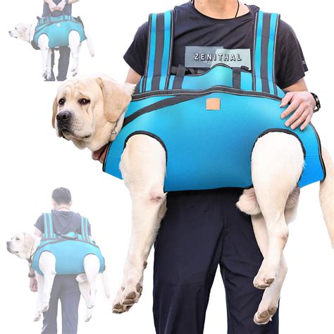 Dog Lift Harness Backpack Carrier for Large Dogs, Full Body Sling with Handle, Dog Harness for ...