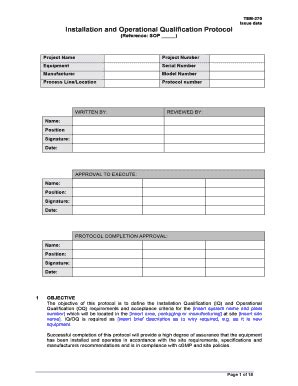 Qualification Protocol Template - Fill and Sign Printable Template Online