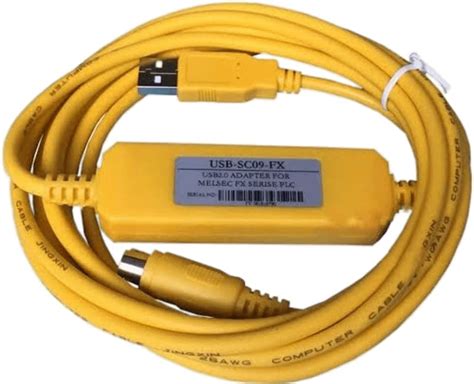 JXMCU USB-SC09-FX Mitsubishi PLC cable for FX series PLC (3 meter ...
