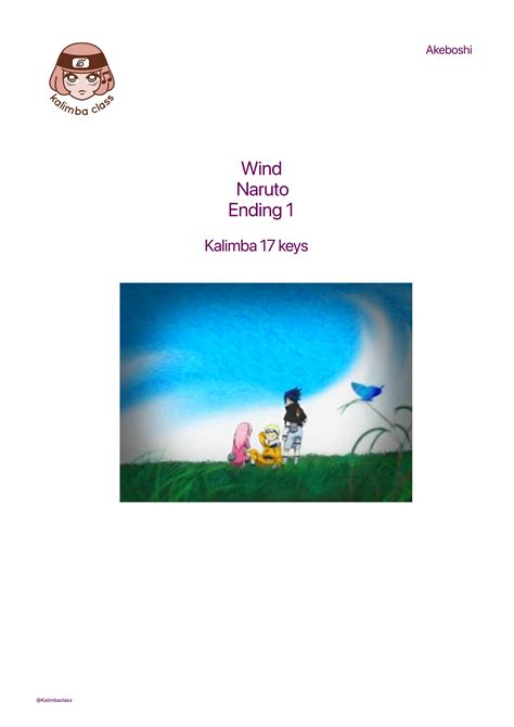 Wind, Ending 1 - Clases de Kalimba