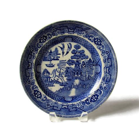 Blue Willow Plate, Made in England; Blue Willow Dinner Plate, Vintage ...