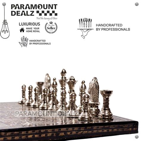 Paramount Dealz Vintage Collection 12" Chess Board with Chess Pieces a