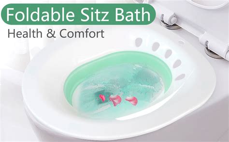 PERPART Sitz Bath for Adults | Fits All Toilet Seats | Pump Flusher for ...