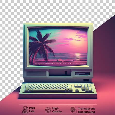 Illustration informatique rétro isolée sur un fond transparent inclure ...