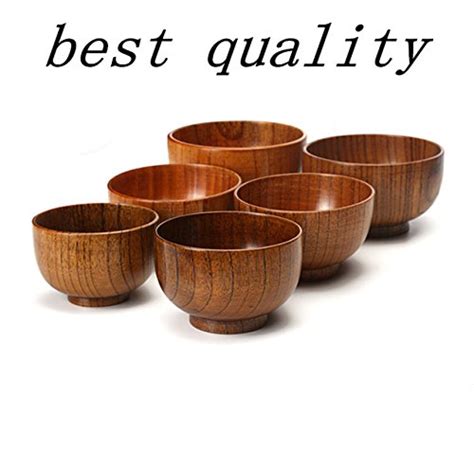 Buy Natural Jujube Wooden Bowl Chinese Soup Rice Noodles Bowls Kids ...