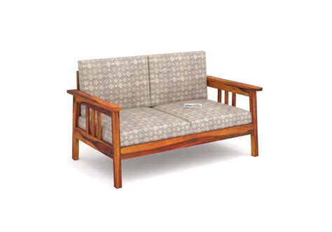 Buy Falcon 2+1+1 Seater Wooden Sofa Set (Honey Finish) Online in India ...
