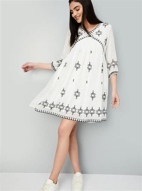Buy Women Embroidered A-line Dress Online at just Rs. 1299.0 ...