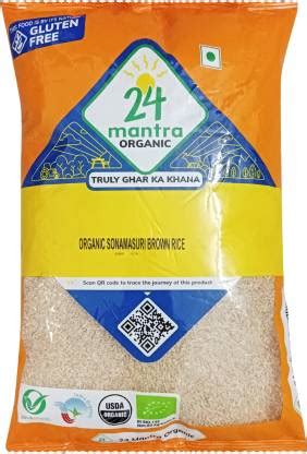 24 mantra ORGANIC Chawal (Unpolished) Brown Sona Masoori Rice Price in ...
