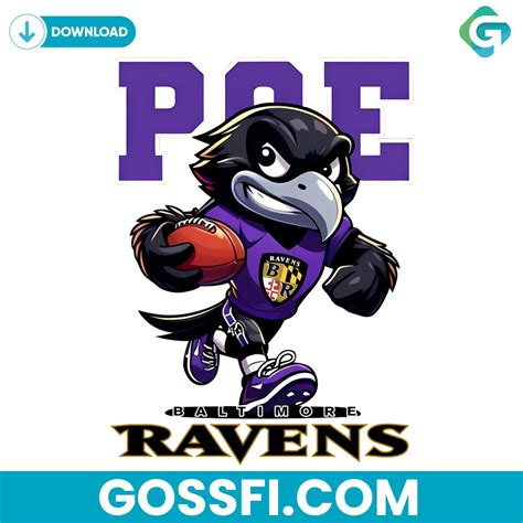 Poe Mascot Baltimore Ravens Football Png - Gossfi.com