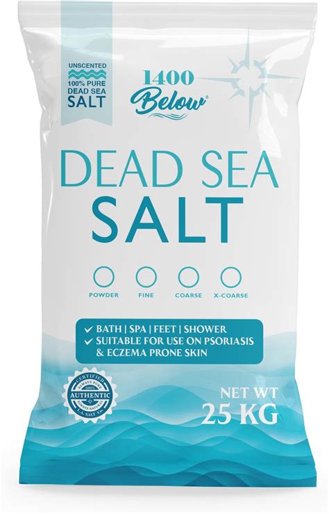 Amazon.com: LA SALT CO 1400 Below 5 Lbs Jar Dead Sea Salt, Fine Grain - Foot and Spa Bath Soak ...