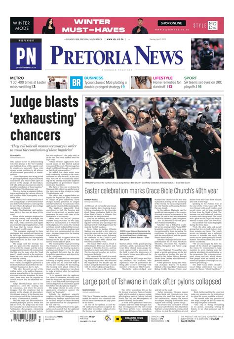 Get digital access to Pretoria News - April 11, 2023 issue | Magzter.com