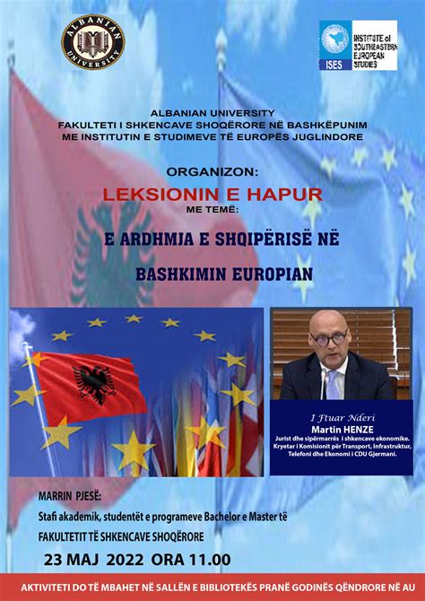 “FUTURE OF ALBANIA IN THE EUROPEAN UNION” – ALBANIAN UNIVERSITY