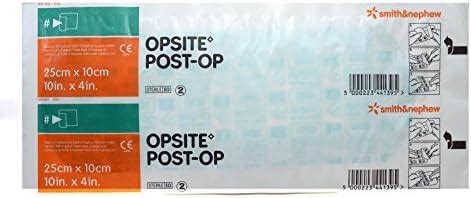 OpSite Post Op Transparent Film Dressing with Pad Rectangle 10 X 4 Inch ...