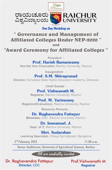 One Day Workshop – Raichur University