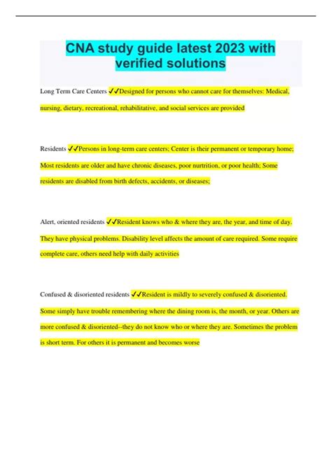 Image result for CNA Study Guide