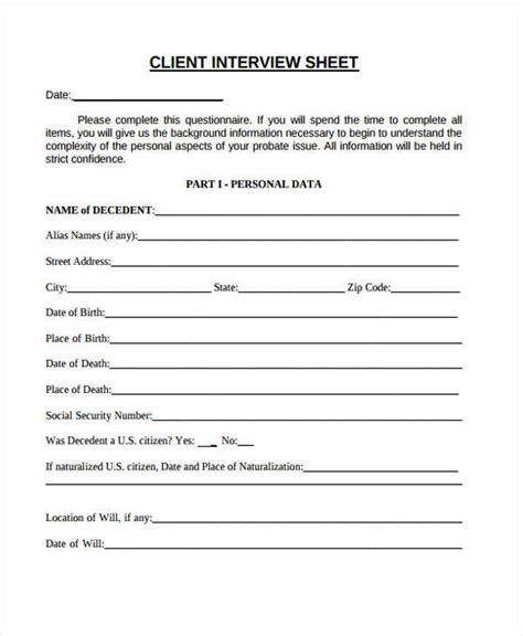 Customer Interview Worksheet 的图像结果