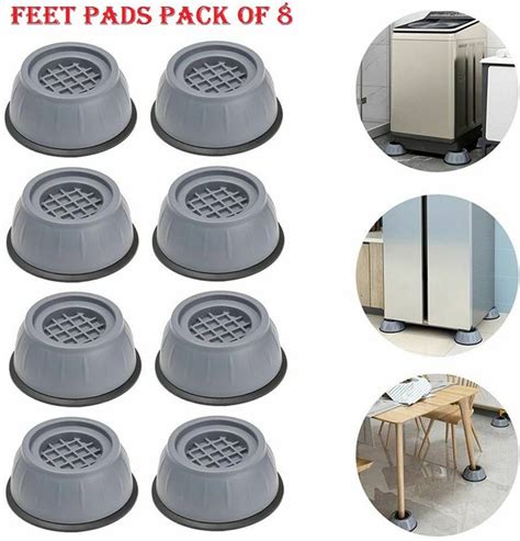 ZURU BUNCH Pack of 8Pcs Anti Vibration Pads for Washing Machine Shock ...