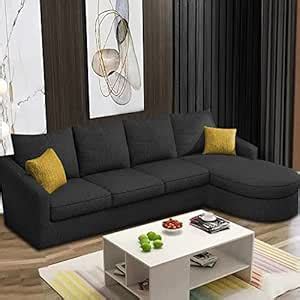 BRAXTON Cosco Round Lounger L Shape 6 Seater Sofa Set for Living Room ...