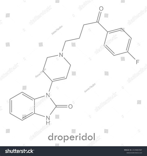 Vektor Stok Droperidol Structure Typical Antipsychotic Antiemetic Drug ...