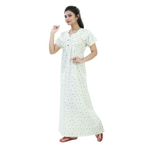 PARIJATH's Printed Cotton Multi-purpose Nighty for Women with Front Button