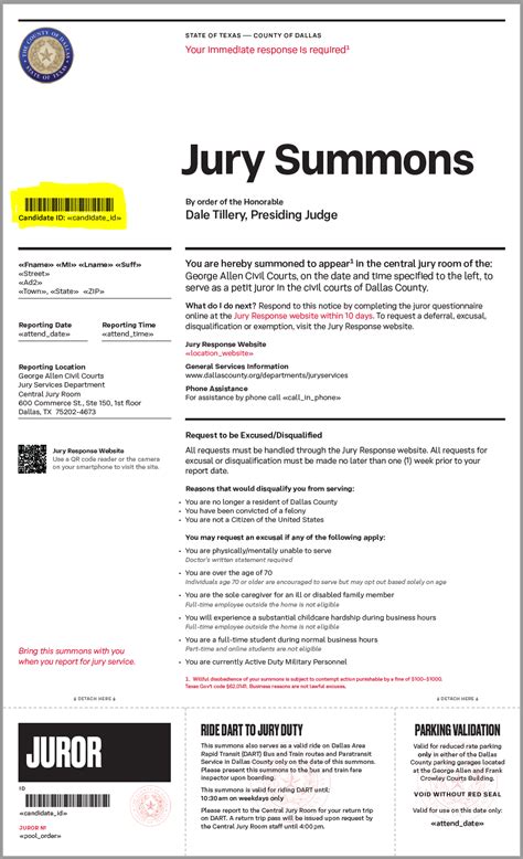 Sample Jury Summons at Elizabeth Simson blog