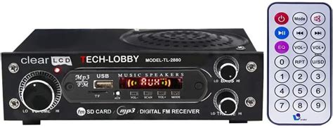 Tech-lobby AC/DC FM Radio Multimedia Speaker with Bluetooth, USB, SD ...