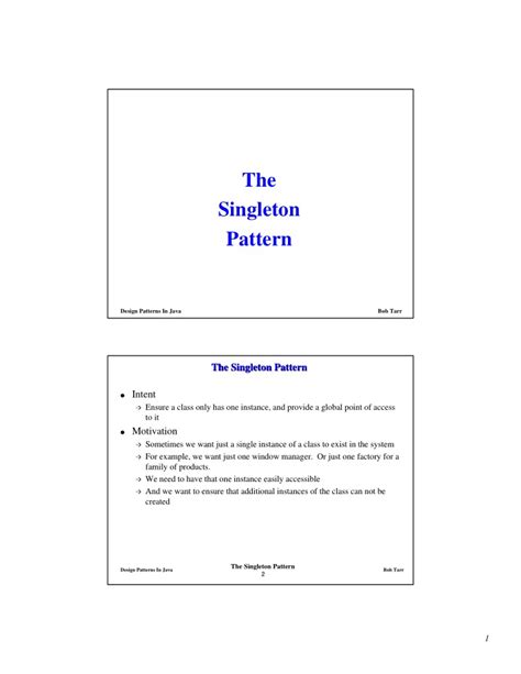 Singleton Pattern Tutorial 的图像结果