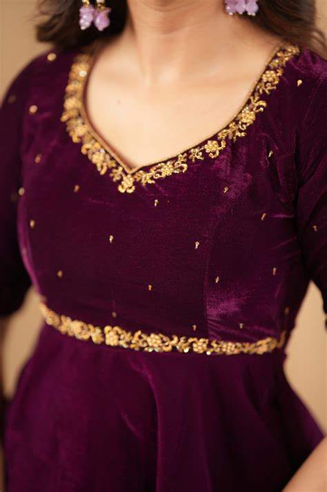 Theja collection - Designer peplum top and skirt set