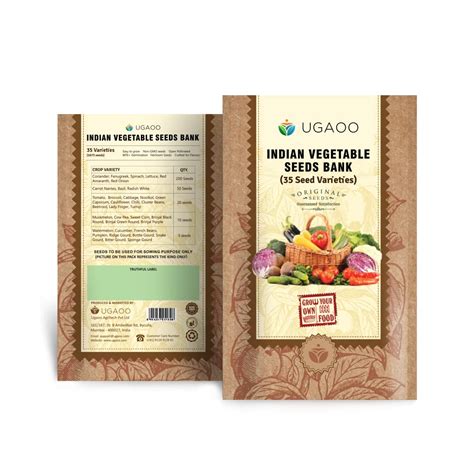 UGAOO Indian Vegetable Seeds Bank For Home Garden 35 Varieties - 1675 ...