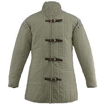 Medieval Gambeson Thick Padded Coat Aketon Jacket Armor - Off White ...