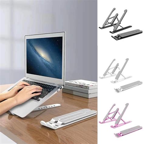Foldable Adjustable Laptop Tablet Stand Portable Desktop Holder Support ...