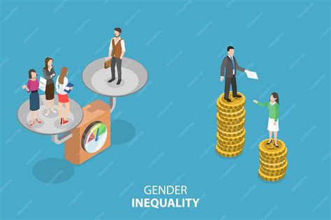 Premium Vector | 3d isometric flat vector conceptual illustration of gender inequality