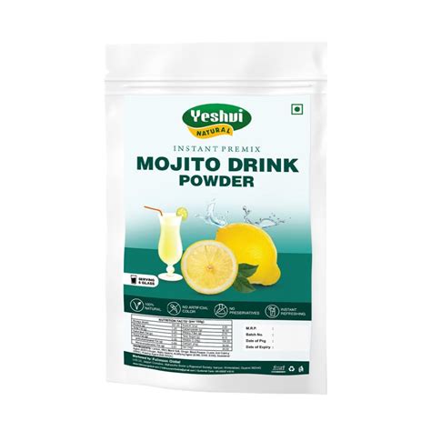 Yeshvi NATURAL Mojito Drink Powder, Instant Drink Mix, Made with Fresh ...