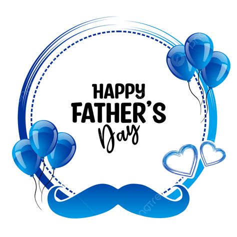 Happy Father Day PNG Picture, Happy Fathers Day Circle Border Greeting ...