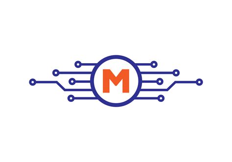 Letter M Technology Logo. Network Logo Design 17603049 Vector Art at ...